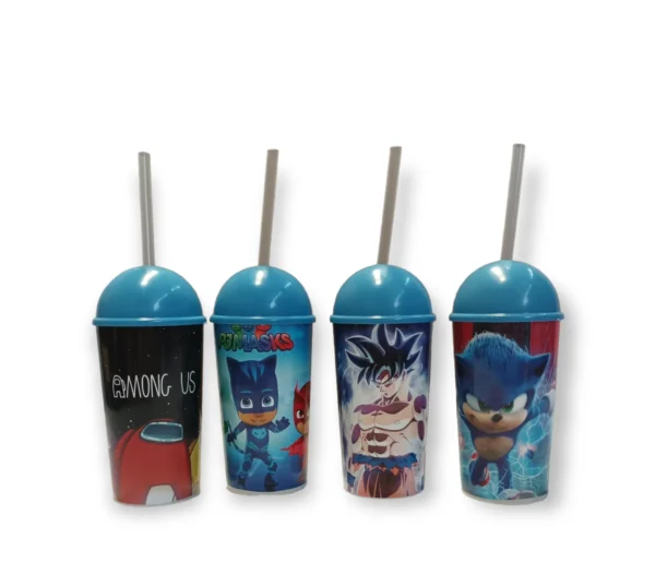 Vaso con sorbete-personajes