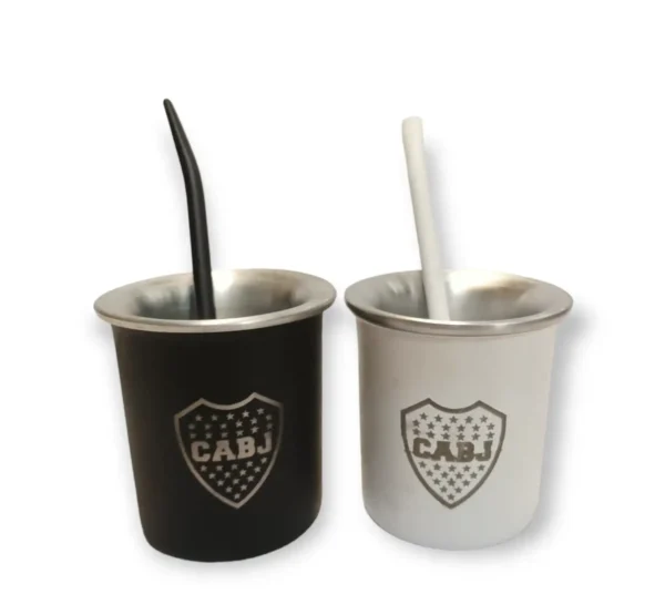 Mate aluminio grabado + bombilla - Imagen 10