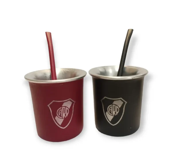 Mate aluminio grabado + bombilla - Imagen 8
