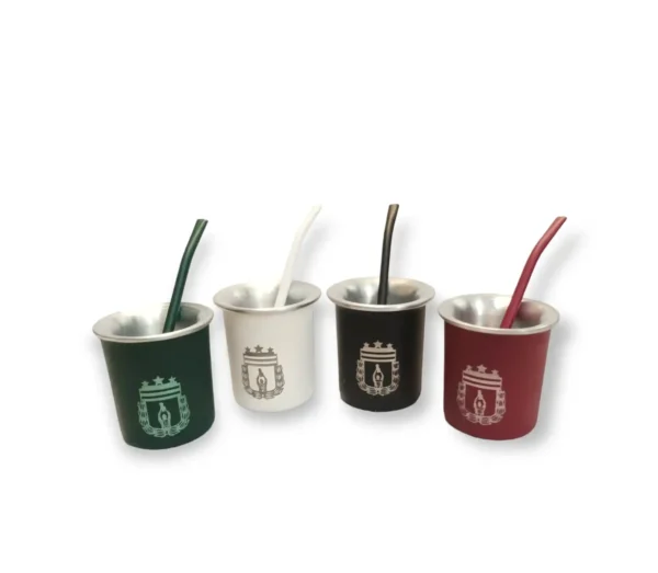 Mate aluminio grabado + bombilla - Imagen 7