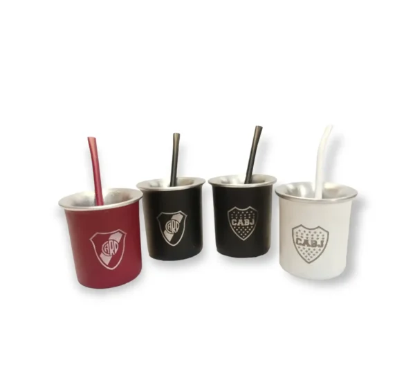 Mate aluminio grabado + bombilla - Imagen 6
