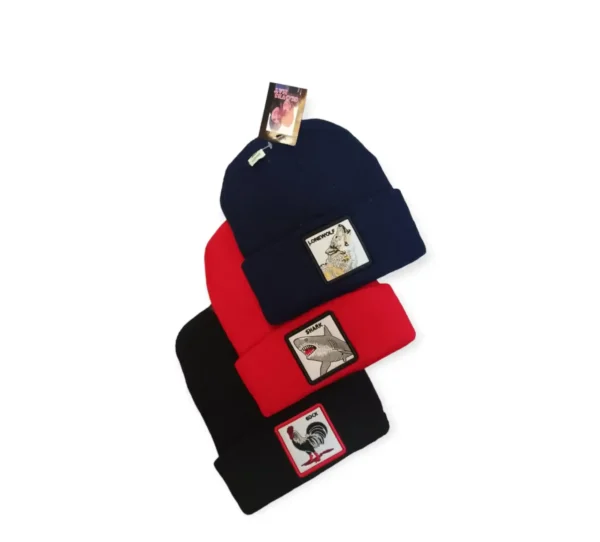 Gorro Rocky con parche animales