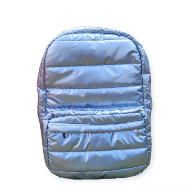 Mochila urbana matelasse metalizado