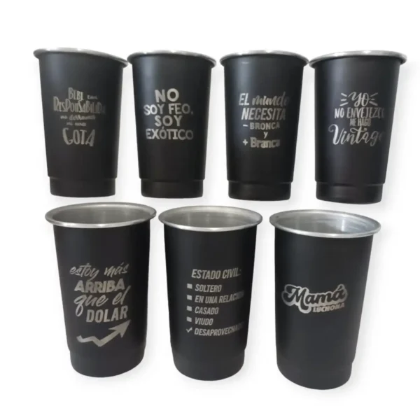 Vaso aluminio grabado - Imagen 2