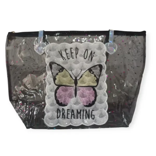 Bolso transparente con aplique - Imagen 4
