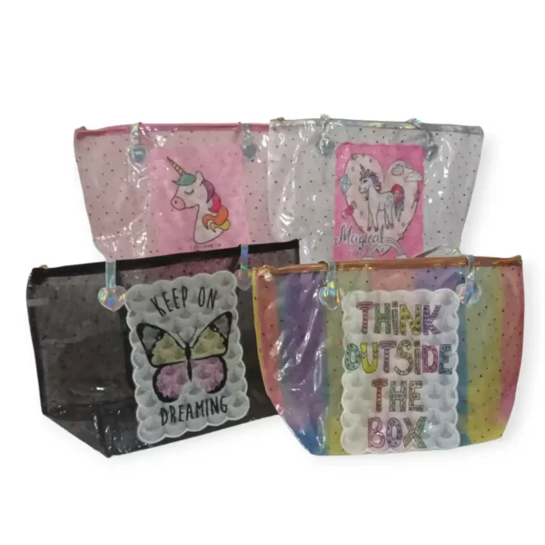 Bolso transparente con aplique