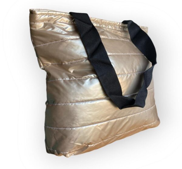 Bolso playero metalizado